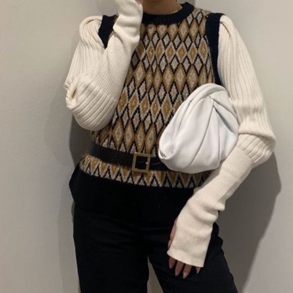 Munthe argyle metallic knitted vest - Picture 2 of 7